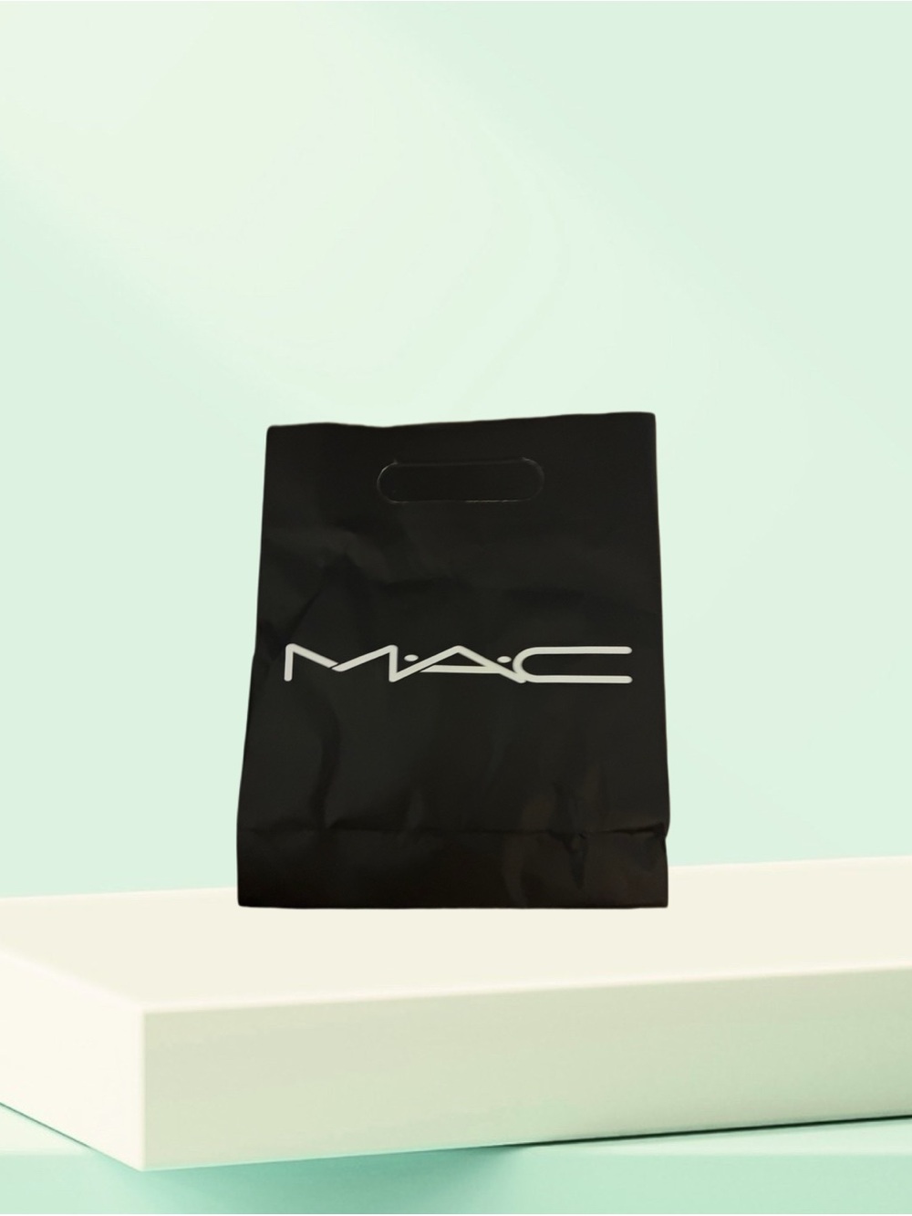MAC Cosmetics Black Logo Shopping Bag